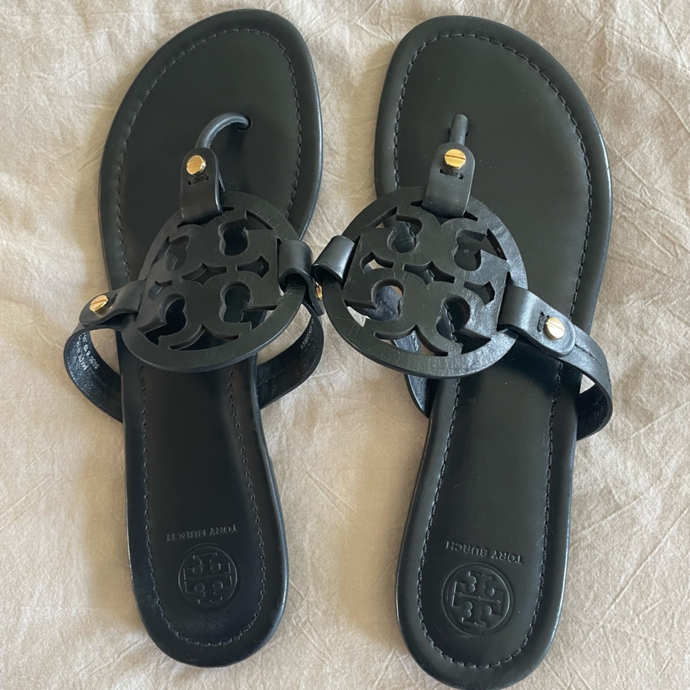 Black Tory Burch Miller sandals